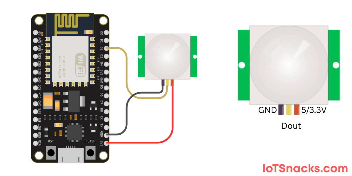 HC-SR501 PIR Motion Sensor with ESP8266